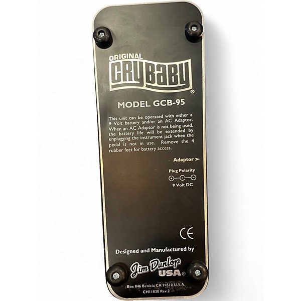 Used Dunlop GCB95 Original Crybaby Wah Effect Pedal
