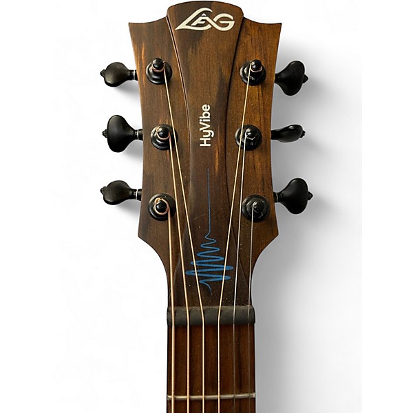 Used Lag Guitars THV10DCE Natural Acoustic Electric Guitar