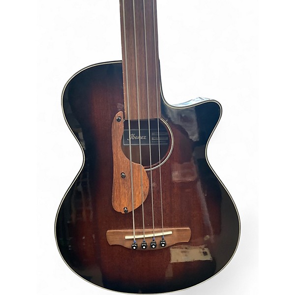 Used Ibanez AEGB24FE-MHS Natural Acoustic Bass Guitar
