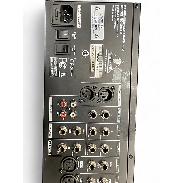 Used Behringer EURORACK PRO RX1202FX Unpowered Mixer