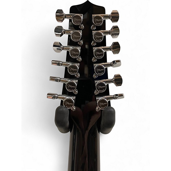 Used Takamine EF381 Black 12 String Acoustic Electric Guitar