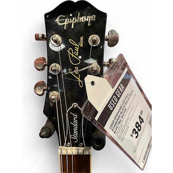 Used Epiphone Les Paul Standard Black Solid Body Electric Guitar