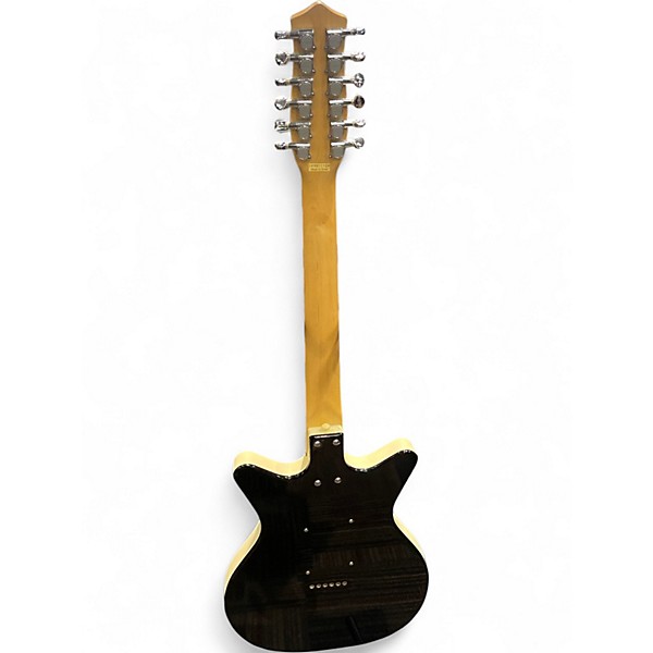Used Danelectro 12SDC 12-String Black and White Solid Body Electric Guitar