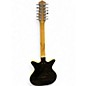 Used Danelectro 12SDC 12-String Black and White Solid Body Electric Guitar