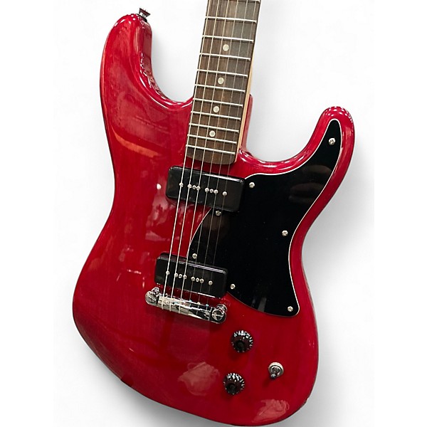 Used Squier Paranormal stratosonic Red Solid Body Electric Guitar