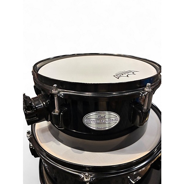 Used Pearl 5 Piece Rhythm Black and Silver Drum Kit