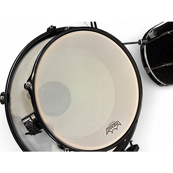 Used Pearl 5 Piece Rhythm Black and Silver Drum Kit