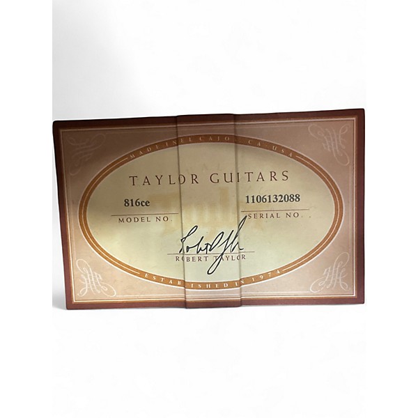 Used Taylor 816CE Natural Acoustic Electric Guitar