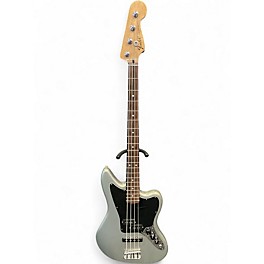 Used Fender Jaguar Bass Silver Electric Bass Guitar