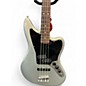 Used Fender Jaguar Bass Silver Electric Bass Guitar