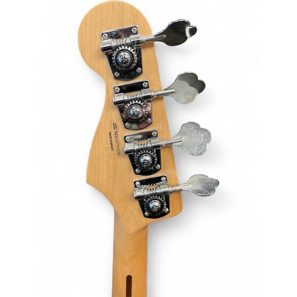 Used Fender Jaguar Bass Silver Electric Bass Guitar