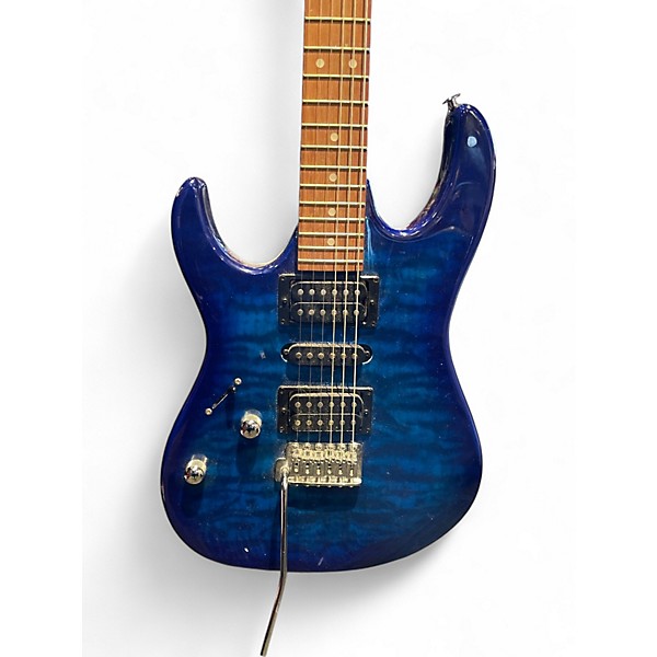 Used Ibanez GRX70QAL Transparent Blue Burst Electric Guitar
