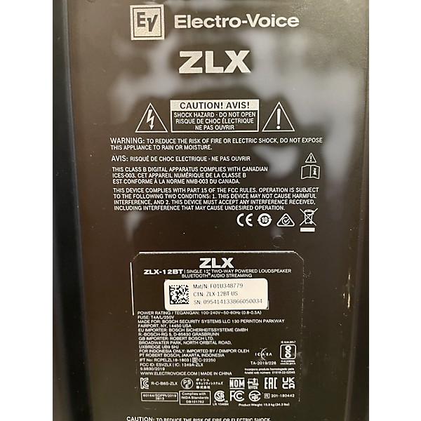 Used Electro-Voice ZLX-12BT Powered Speaker