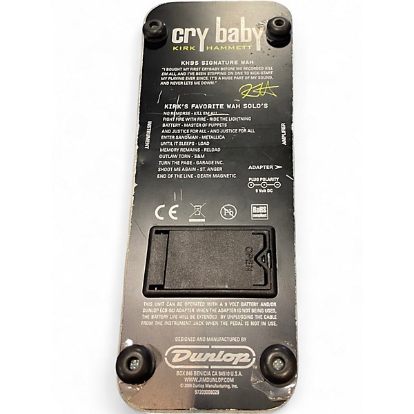 Used Dunlop KH95 Kirk Hammett Signature Cry Baby Wah Effect Pedal