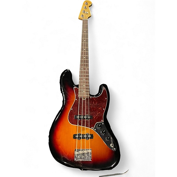 Used Fender American Standard Jazz Bass 2 Color Sunburst Electric Bass Guitar