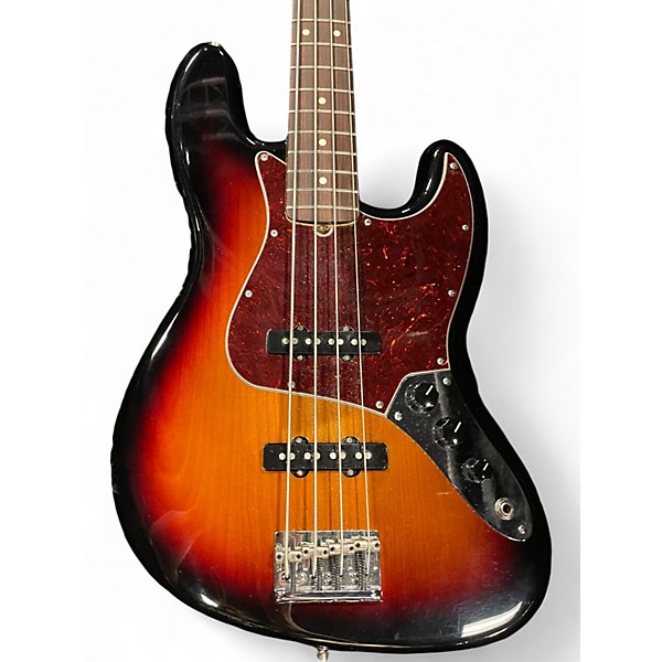 Used Fender American Standard Jazz Bass 2 Color Sunburst Electric Bass Guitar