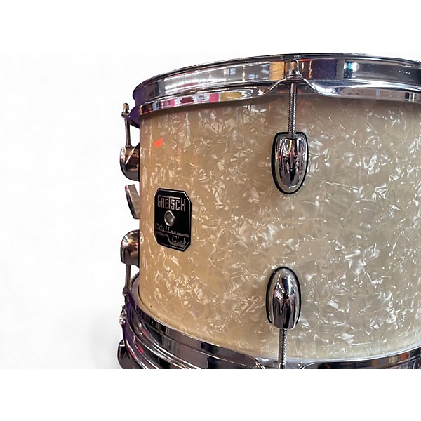 Used Gretsch Drums 6 Piece Catalina Maple WHITE SATIN FLAME Drum Kit