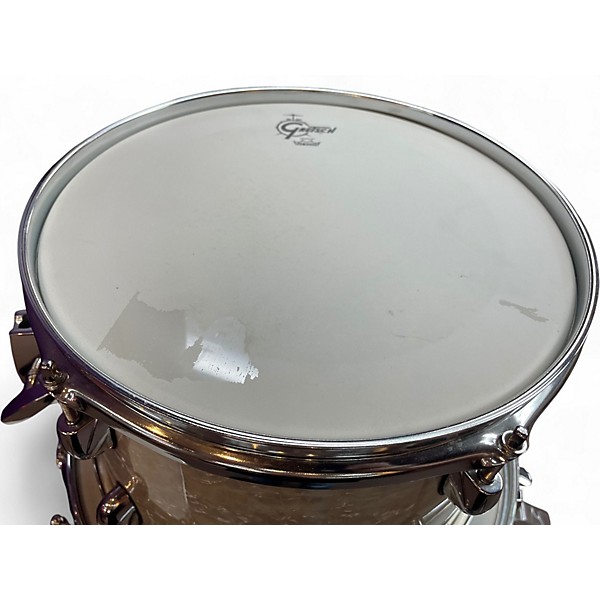 Used Gretsch Drums 6 Piece Catalina Maple WHITE SATIN FLAME Drum Kit