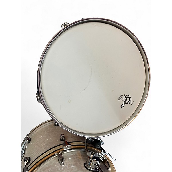 Used Gretsch Drums 6 Piece Catalina Maple WHITE SATIN FLAME Drum Kit