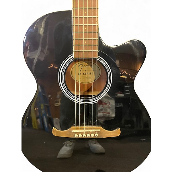 Used Fender FA135CE Concert Black Acoustic Electric Guitar