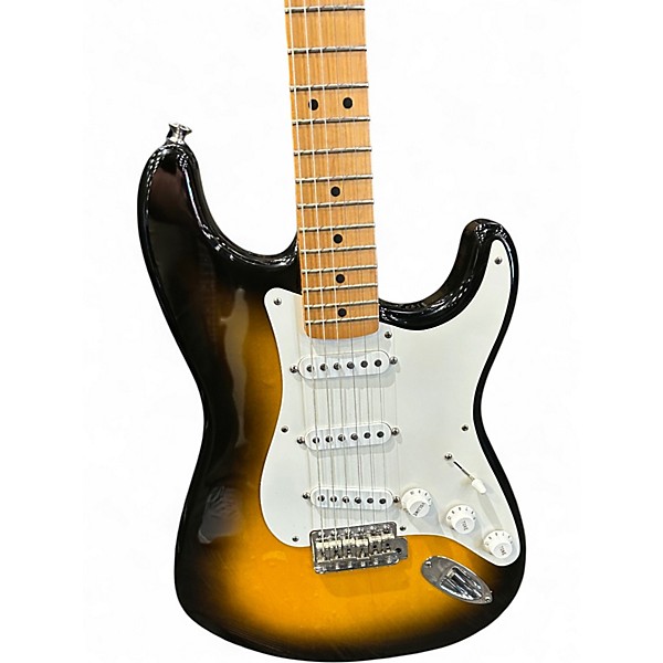 Used Fender Artist Series Jimmie Vaughan Tex-Mex Stratocaster 2 Color Sunburst Solid Body Electric Guitar