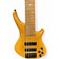 Used Roscoe 6 string keith b roscoe Natural Electric Bass Guitar