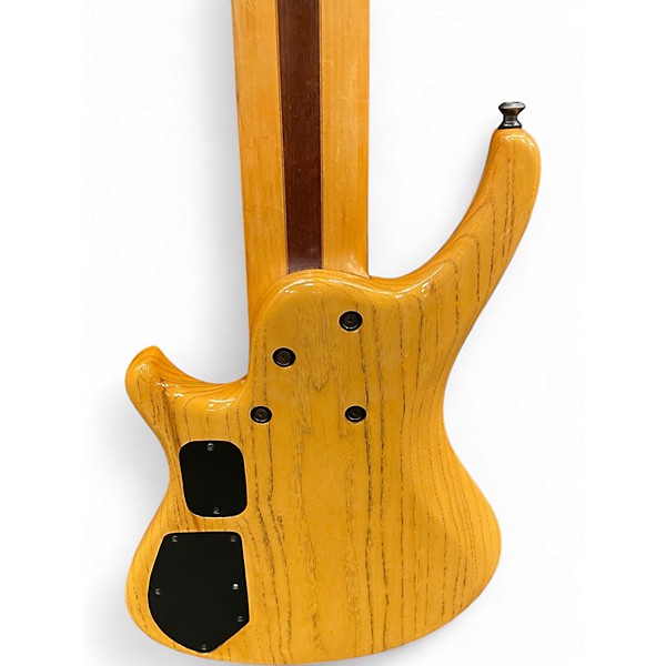 Used Roscoe 6 string keith b roscoe Natural Electric Bass Guitar