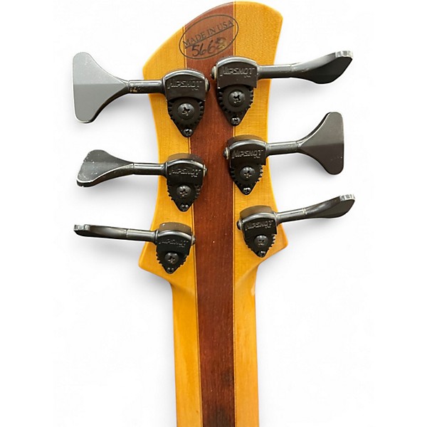 Used Roscoe 6 string keith b roscoe Natural Electric Bass Guitar