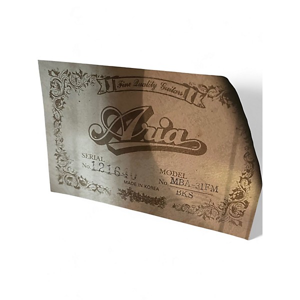 Used Aria MBA-31FM Black Acoustic Electric Guitar