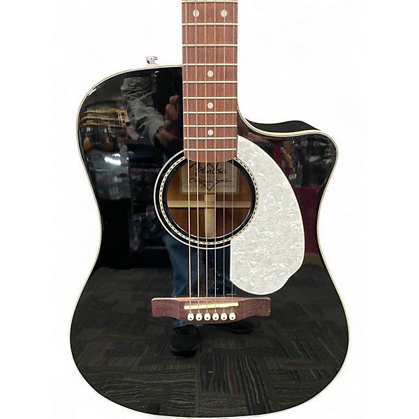 Used Fender Sonoran SCE Black Acoustic Electric Guitar