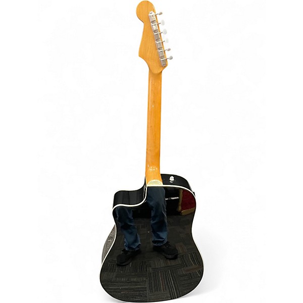 Used Fender Sonoran SCE Black Acoustic Electric Guitar