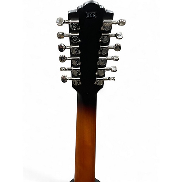 Used Guild F2512CE DELUXE 2 Color Sunburst 12 String Acoustic Electric Guitar