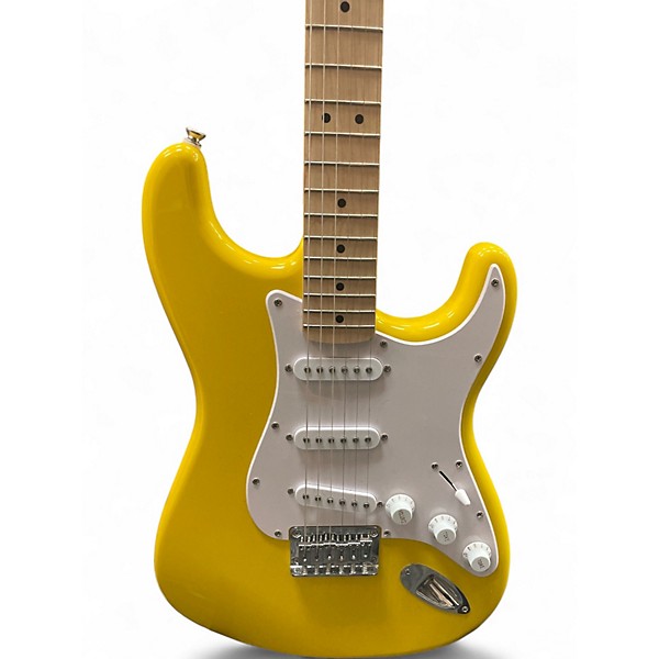Used Squier Sonic Stratocaster Grafitti Yellow Solid Body Electric Guitar