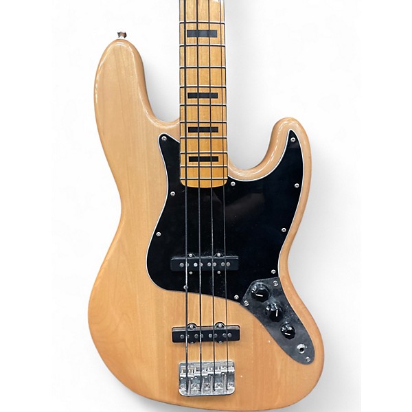 Used Squier Classic Vibe 70s Jazz Bass Natural Electric Bass Guitar