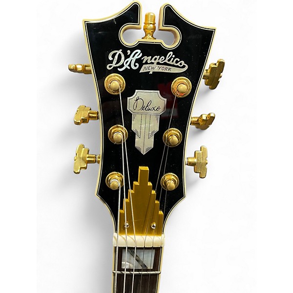 Used D'Angelico Bedford Deluxe Antique White Solid Body Electric Guitar