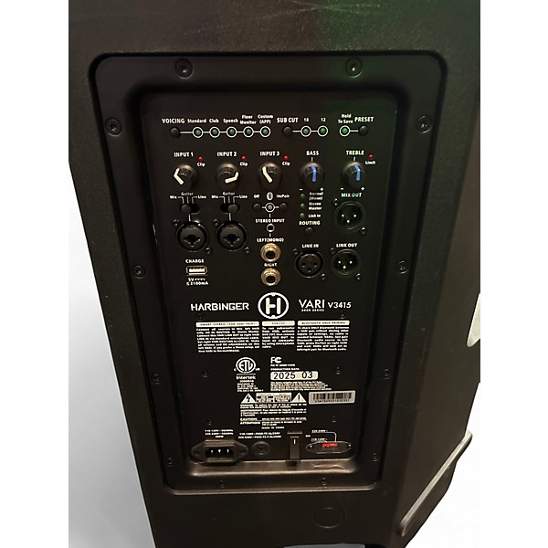 Used Harbinger VARI V3415 Powered Speaker