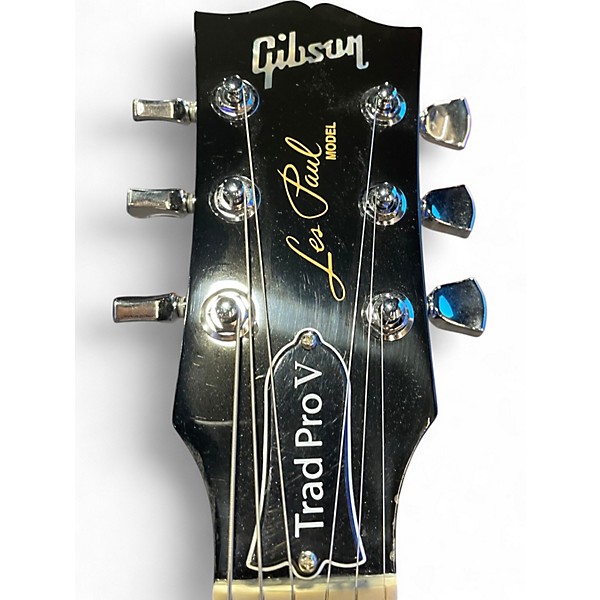 Used Gibson Les Paul Traditional Pro V Ebony Solid Body Electric Guitar