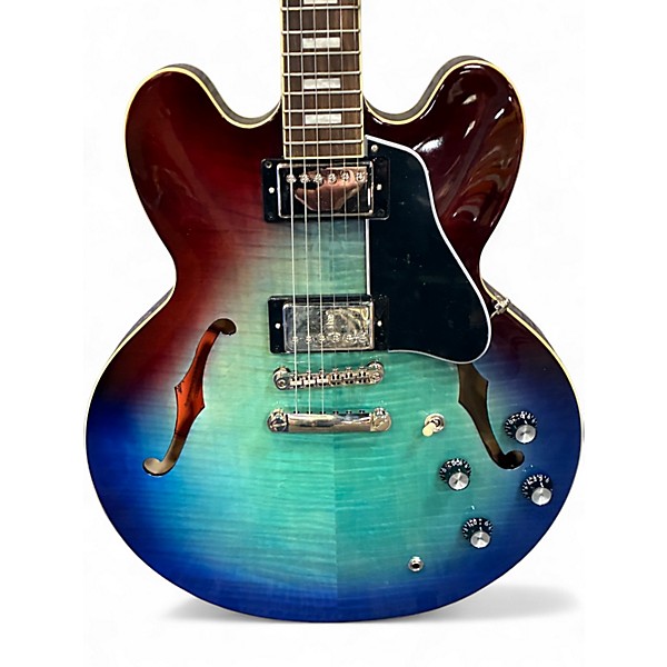 Used Epiphone ES335 Ocean Blue Burst Hollow Body Electric Guitar