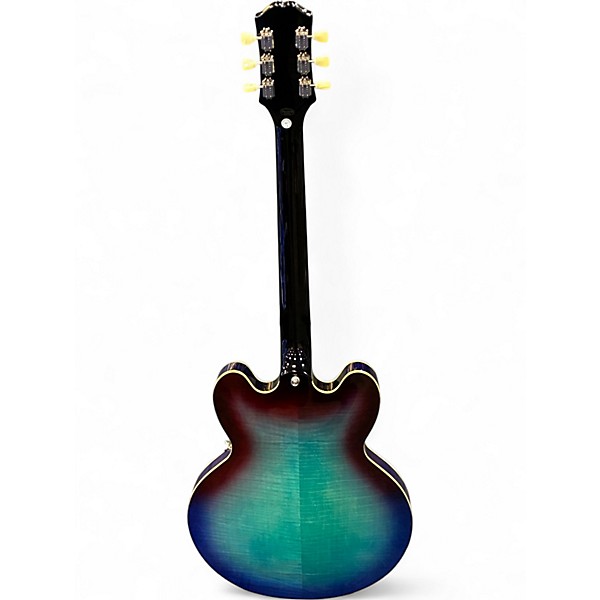 Used Epiphone ES335 Ocean Blue Burst Hollow Body Electric Guitar