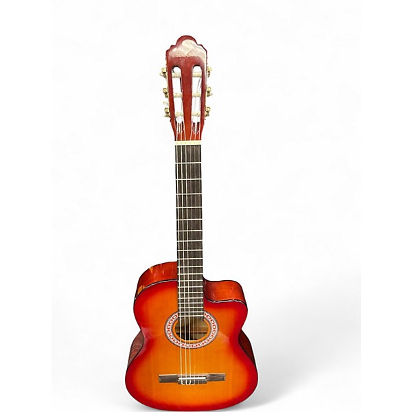 Used Segovia GC-2CE ABS Cherry Sunburst Classical Acoustic Electric Guitar