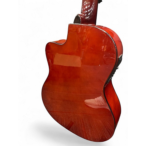 Used Segovia GC-2CE ABS Cherry Sunburst Classical Acoustic Electric Guitar