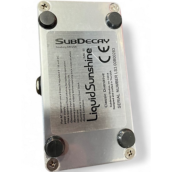 Used Subdecay LIQUID SUNSHINE Effect Pedal