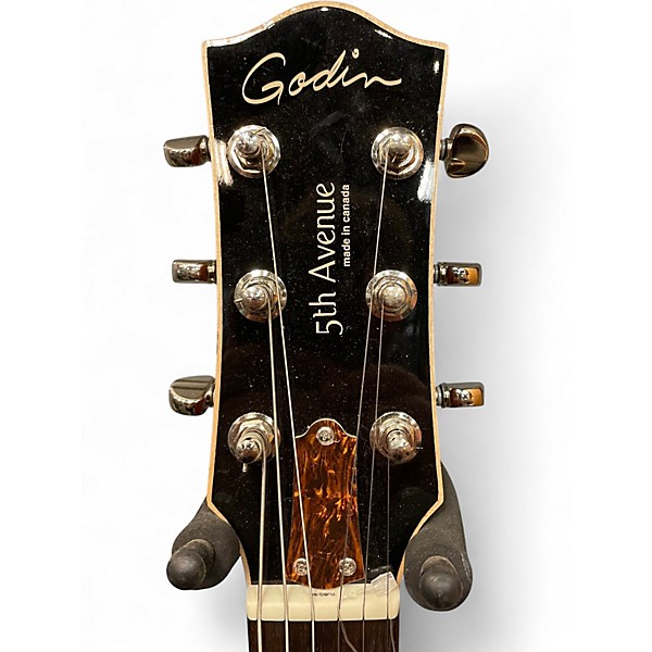 Used 2021 Godin 5th Avenue Kingpin II Cognac Burst Hollow Body Electric Guitar
