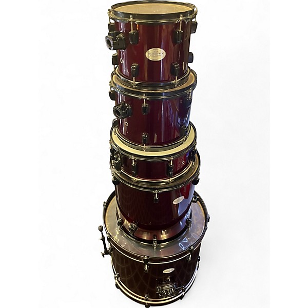 Used Pearl 5 Piece Soundcheck WINE Drum Kit