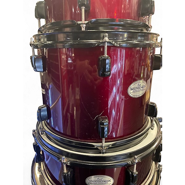 Used Pearl 5 Piece Soundcheck WINE Drum Kit