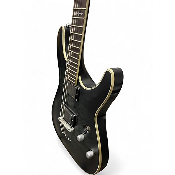 Used Schecter Guitar Research C1 Platinum Translucent Black Solid Body Electric Guitar