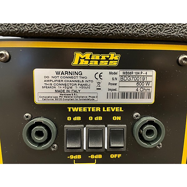 Used Markbass MB58R 104 Bass Cabinet