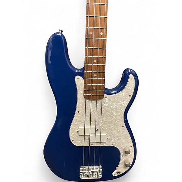 Used Squier Precision Bass Blue Electric Bass Guitar
