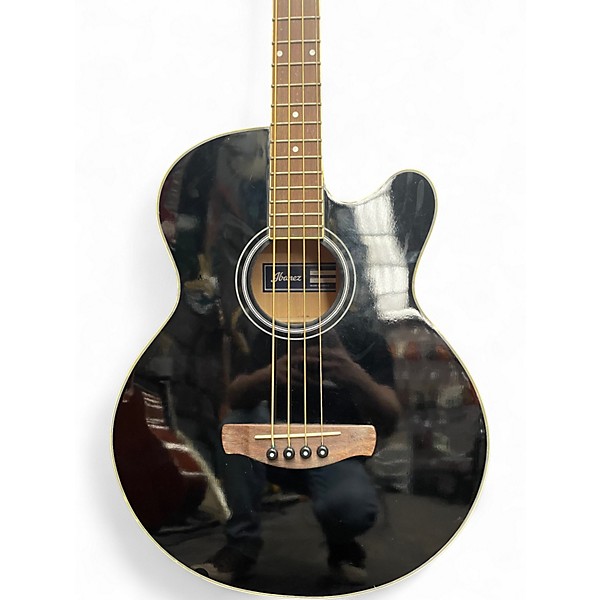 Used Ibanez AEB5E Black Acoustic Bass Guitar