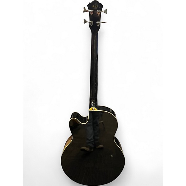 Used Ibanez AEB5E Black Acoustic Bass Guitar